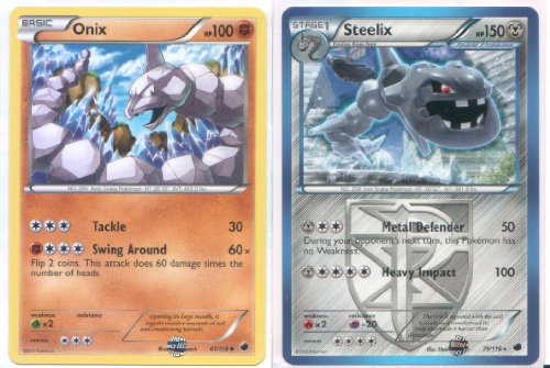 Pokemon Steelix and Onix - Rare Card Evolution Set (Plasma Freeze #61 –  Dan123yal Toys+